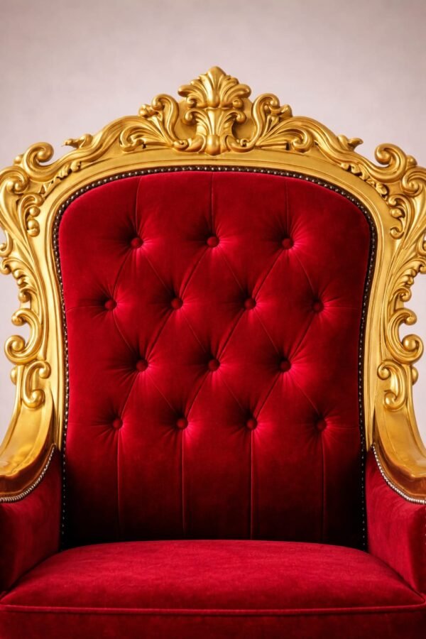 Guru Maharaj ji Chair in Antique Gold Polish view 5