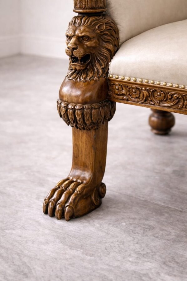 Guruji Chair with Lion Designs view 6