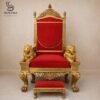 Handcrafted Wooden Singhasan Chair for Guruji view 9