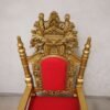 Lion Handle Carved Wood Throne Chair for Guruji view 10