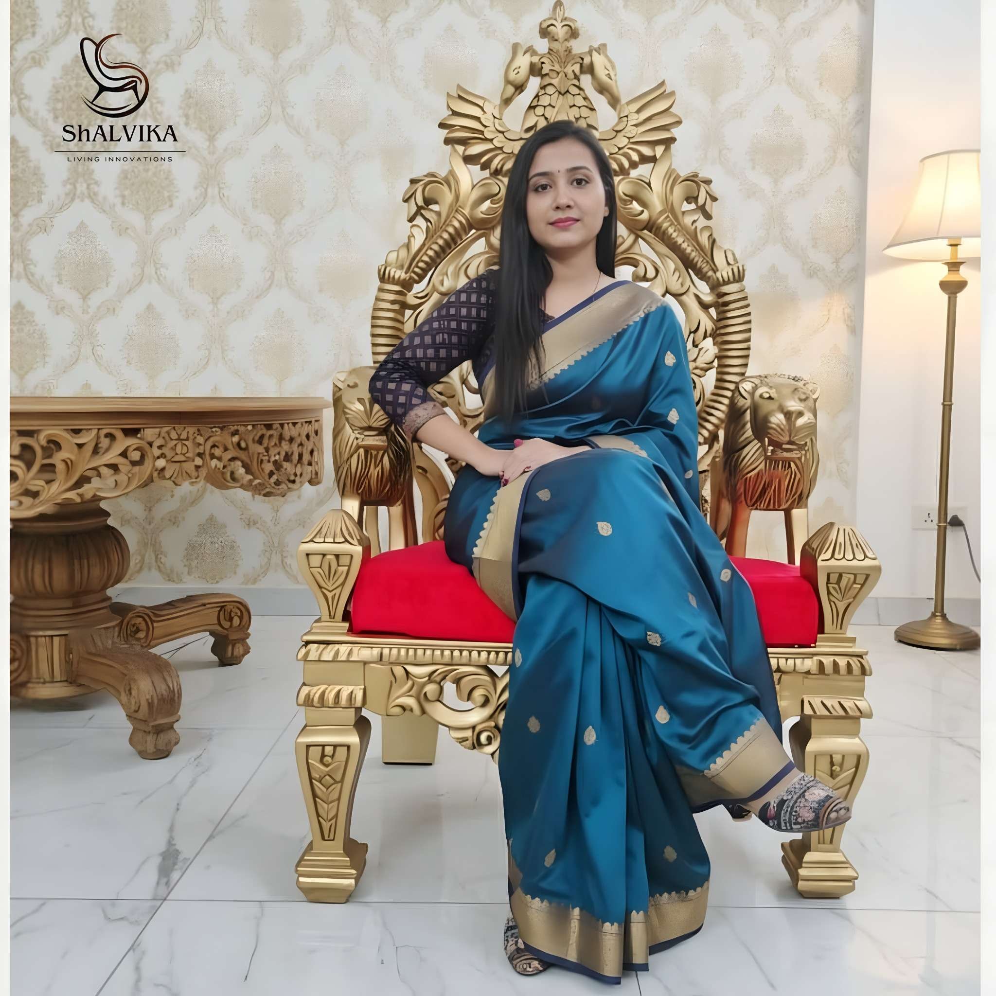 Singhasan Chair Gaddi for Guruji view 3