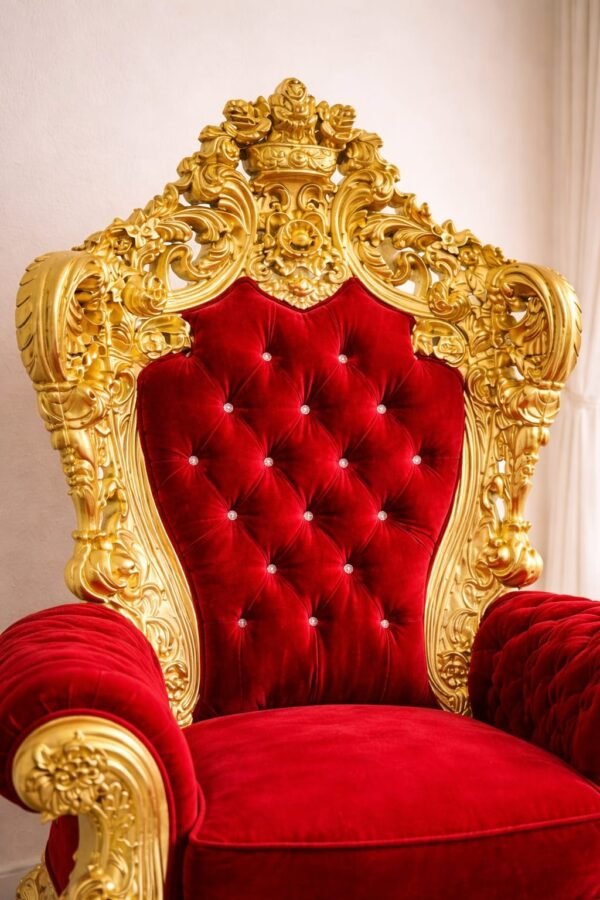 Teak Wood Carved Chair for Guruji view 7