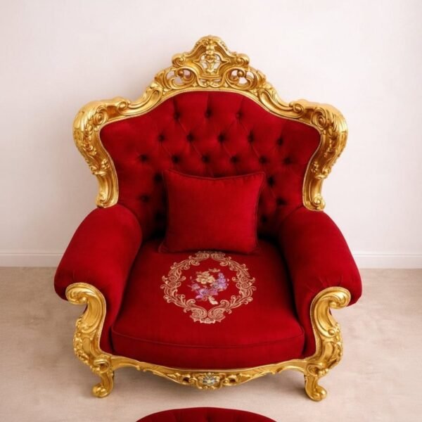 Wooden Chair for Guruji in Royal Finish view 4