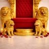 Wooden Guruji Singhasan with Lion Design for Divine Spaces view 9
