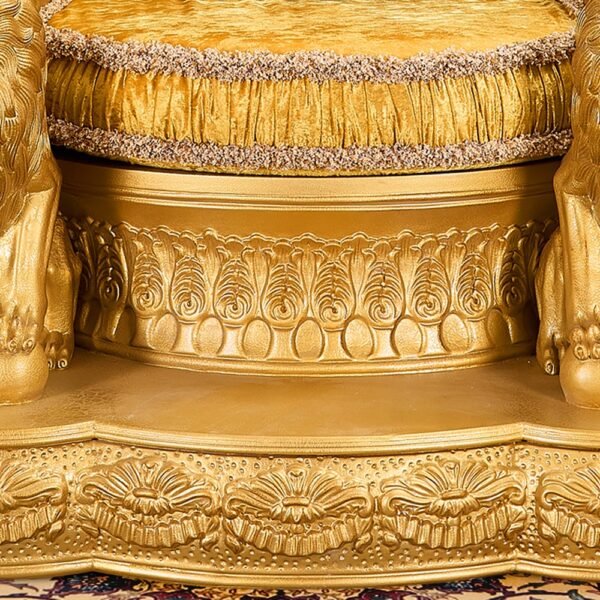 Wooden Handcrafted Design Guruji Chair – A Symbol of Divine Royalty view 4