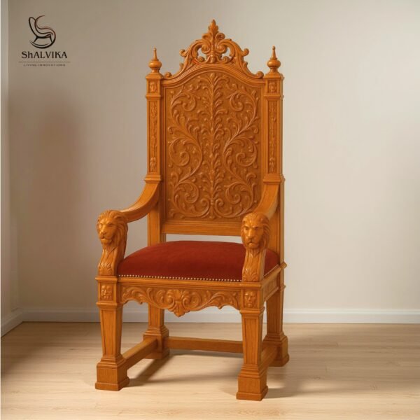 Wooden Handmade Design Guruji Chair By Shalvika Living view 4