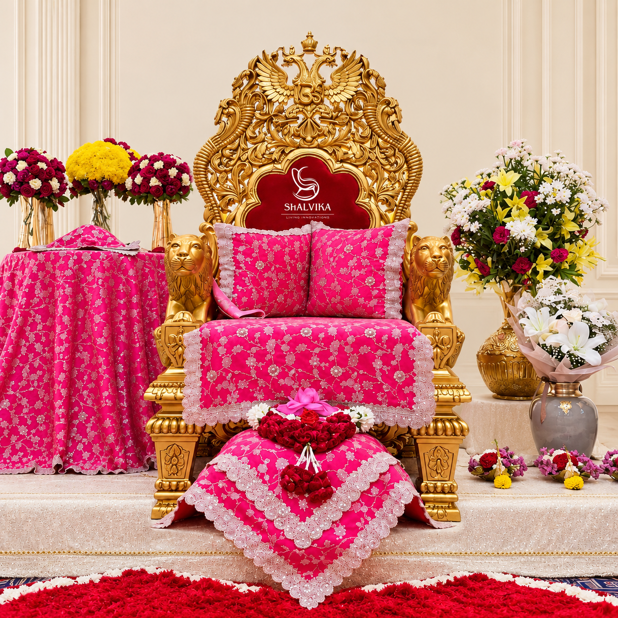 Bade Mandir Guruji Chair Design by Shalvika Living