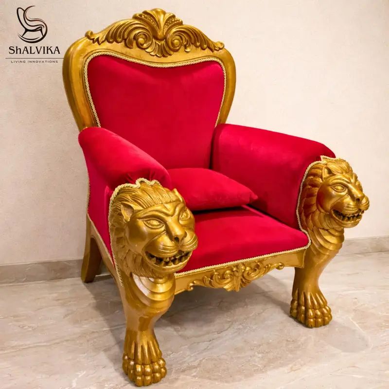 Custom made wooden guruji sofa chair online view