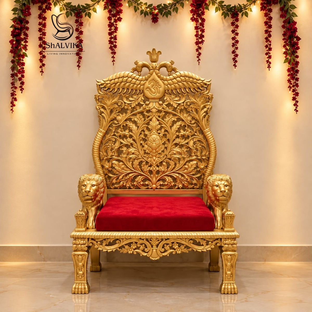 Guru Maharaj Ji Chair in Gold Polish