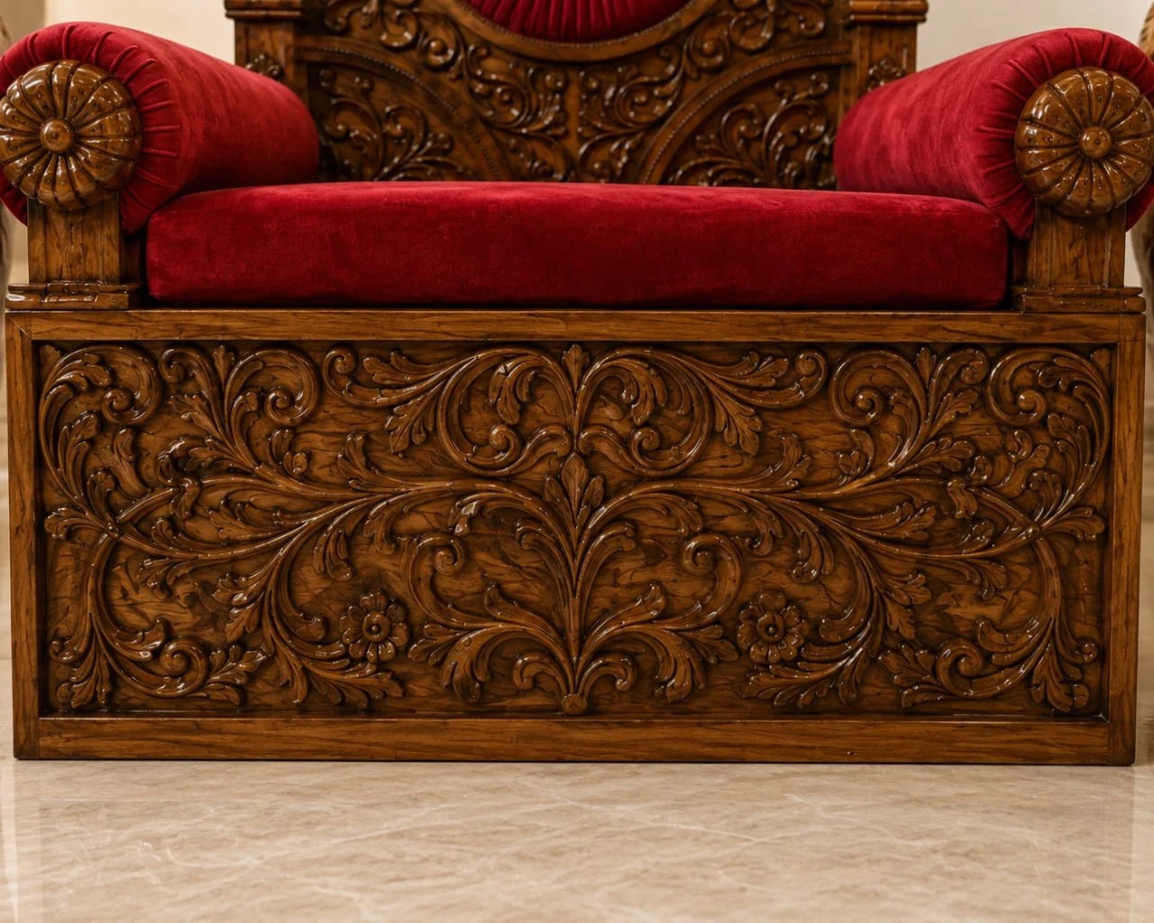 Handcrafted Grand Singhasan & Guru Ji Gaddi view