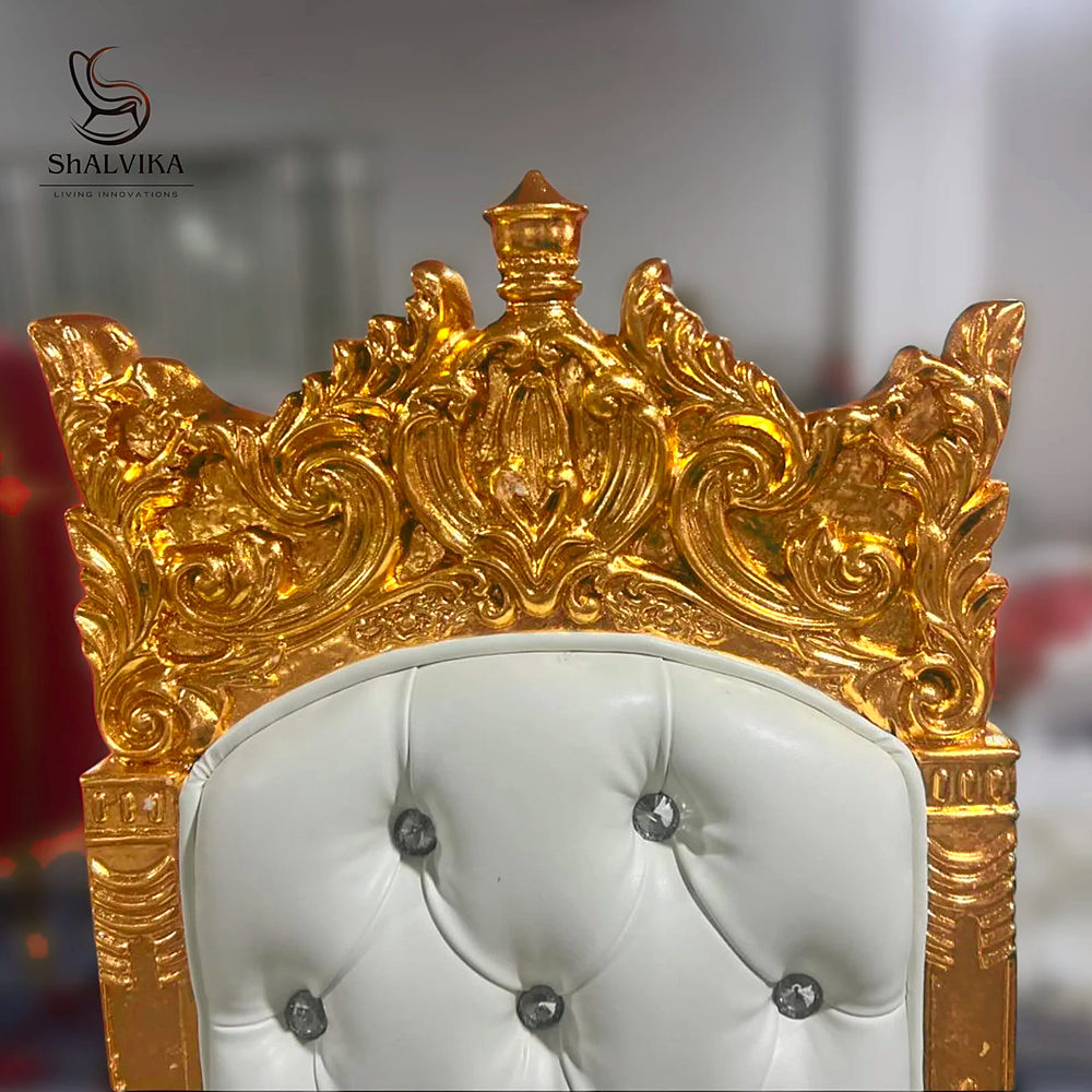 King and Queen Royal Throne Chair Set view