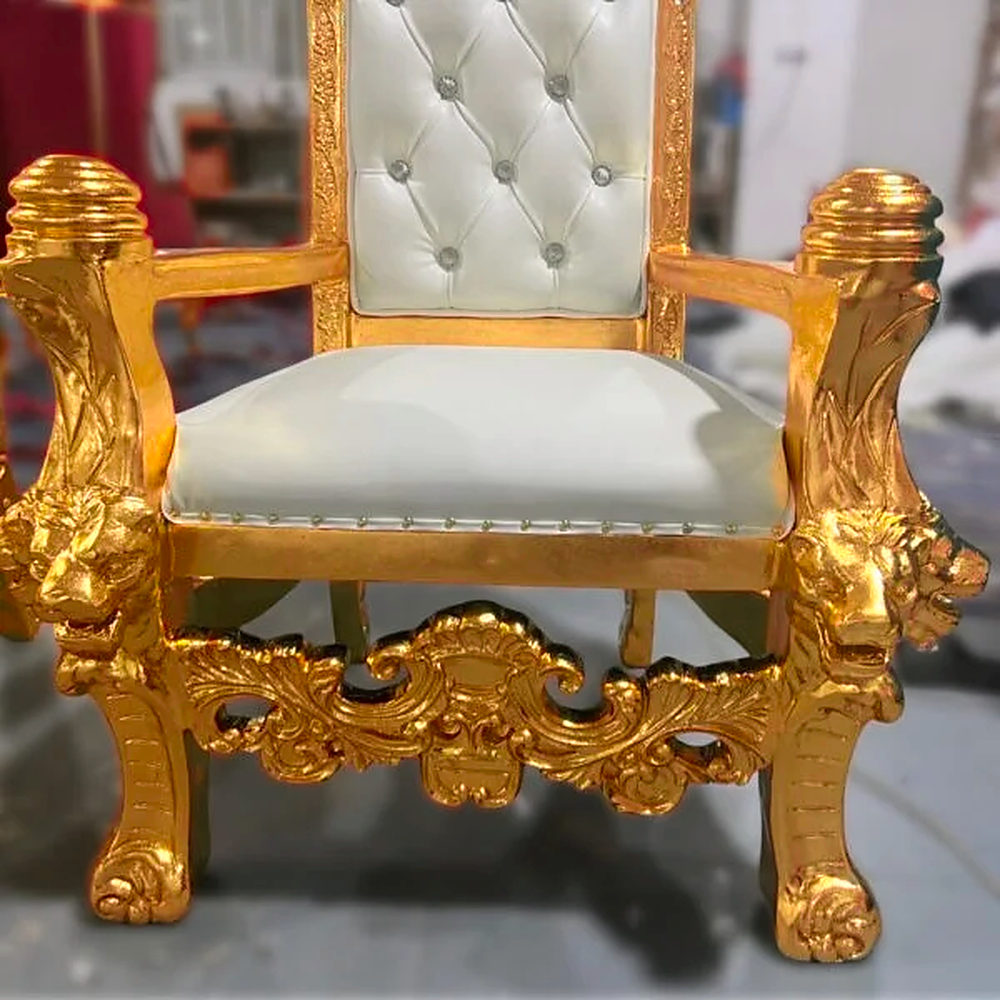 King and Queen Royal Throne Chair Set view