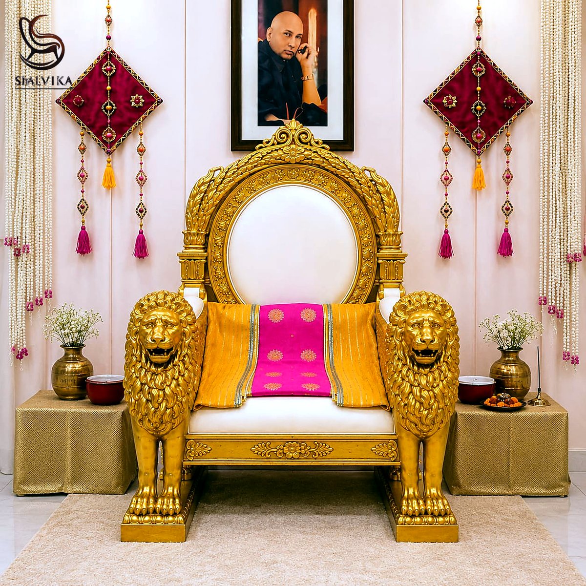 Lion Handle Guruji Chair