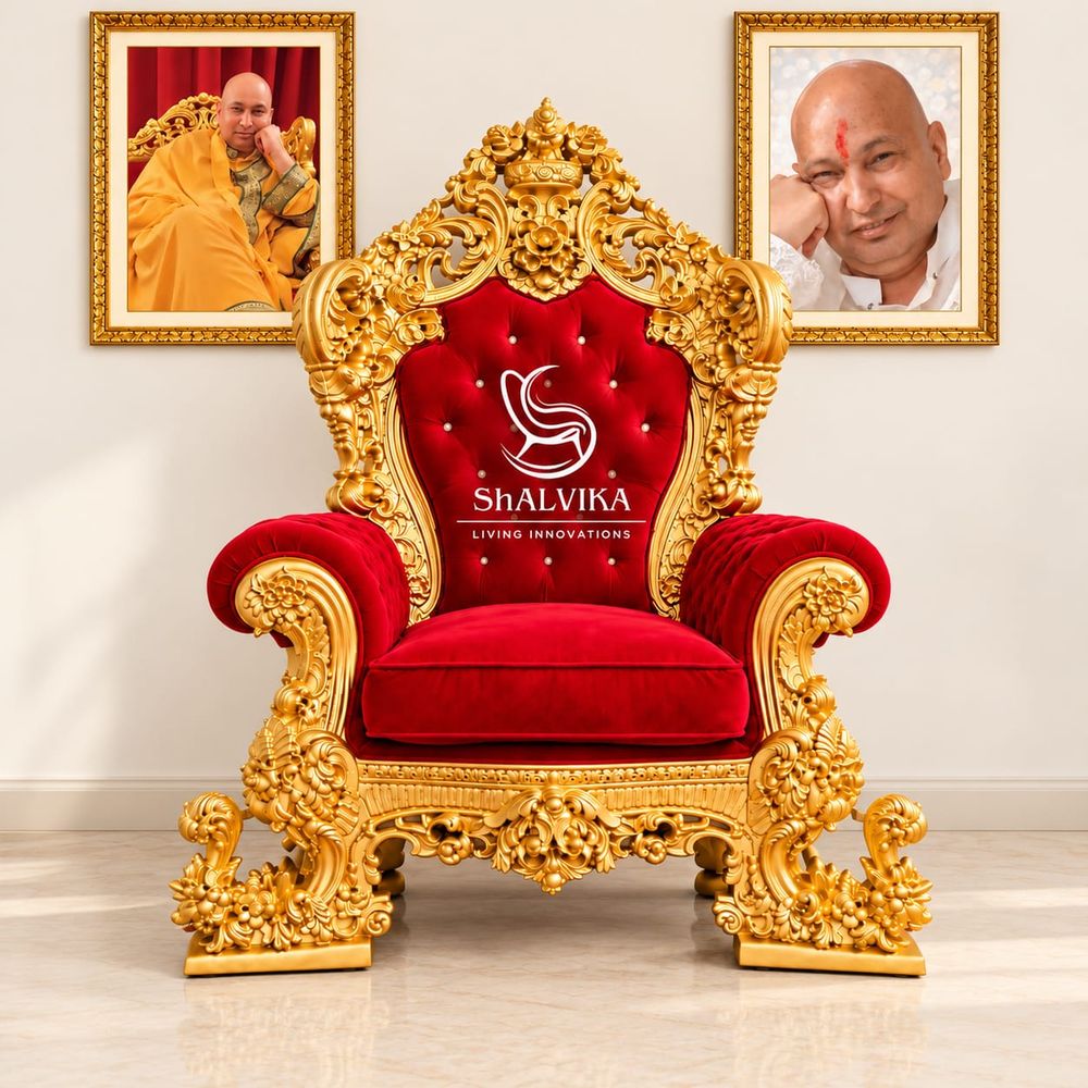 Metallic Gold Guru Ji Gaddi Chair