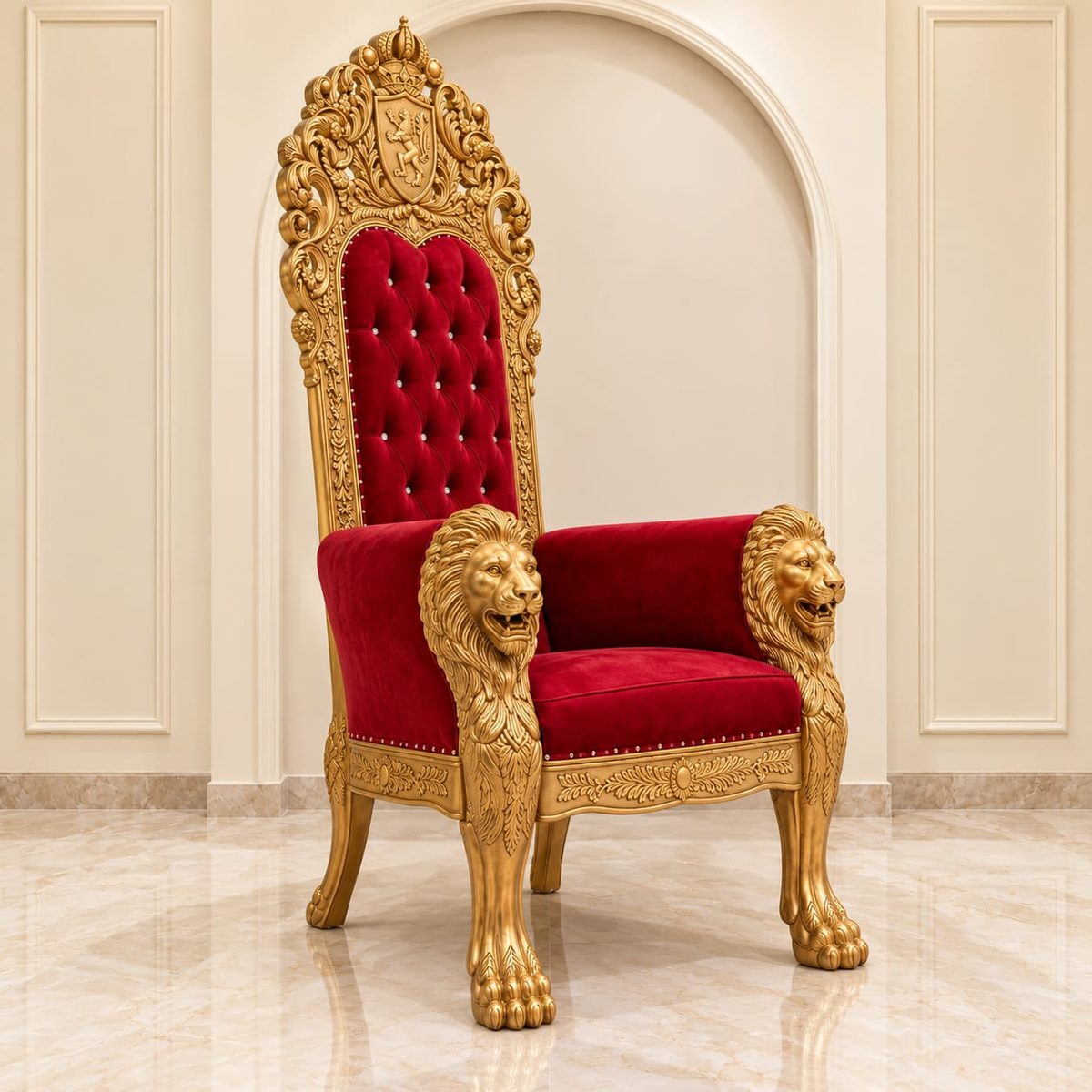 Royal Guruji Throne Chair Design view