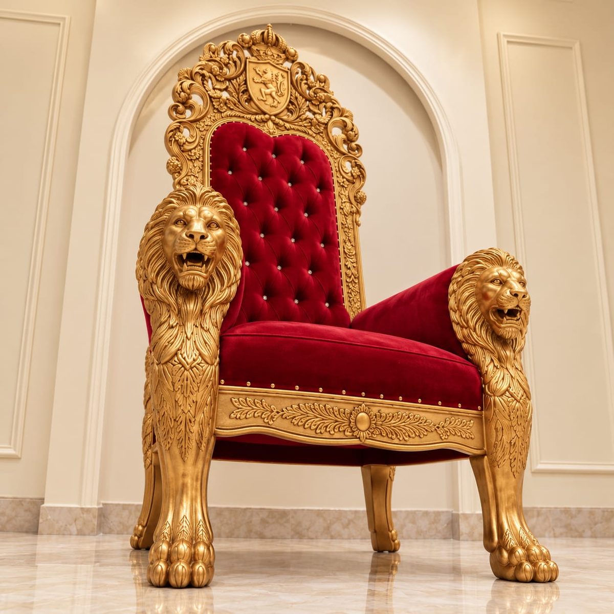 Royal Guruji Throne Chair Design view