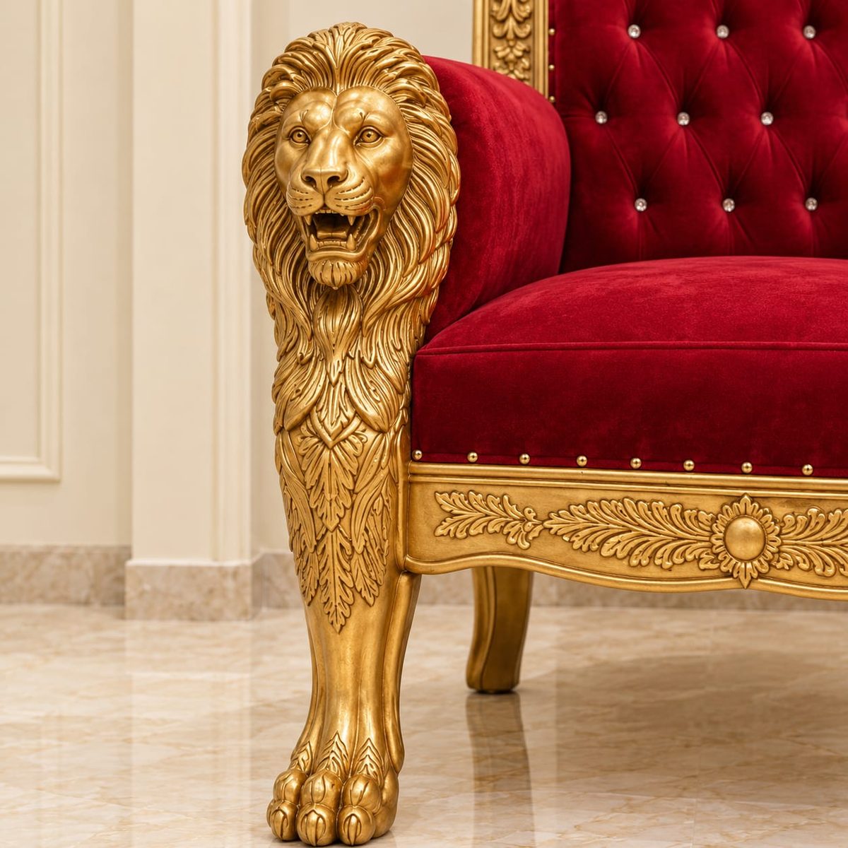 Royal Guruji Throne Chair Design view