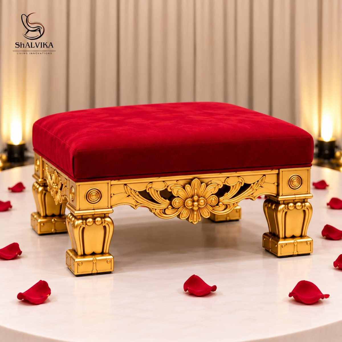 Shukrana Guruji Chair with Charan Paduka view