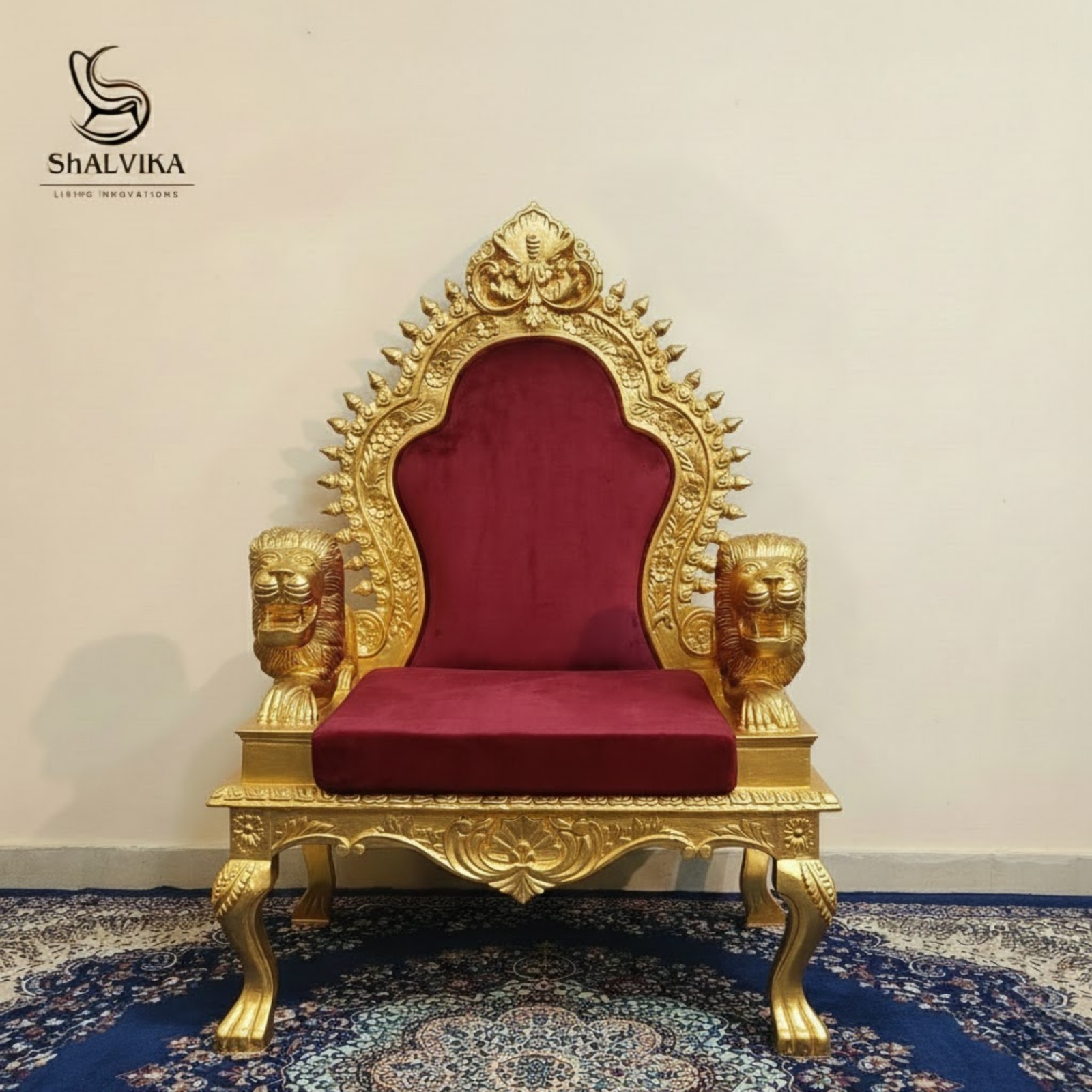 Traditional Guru Ji Chair Design in gold