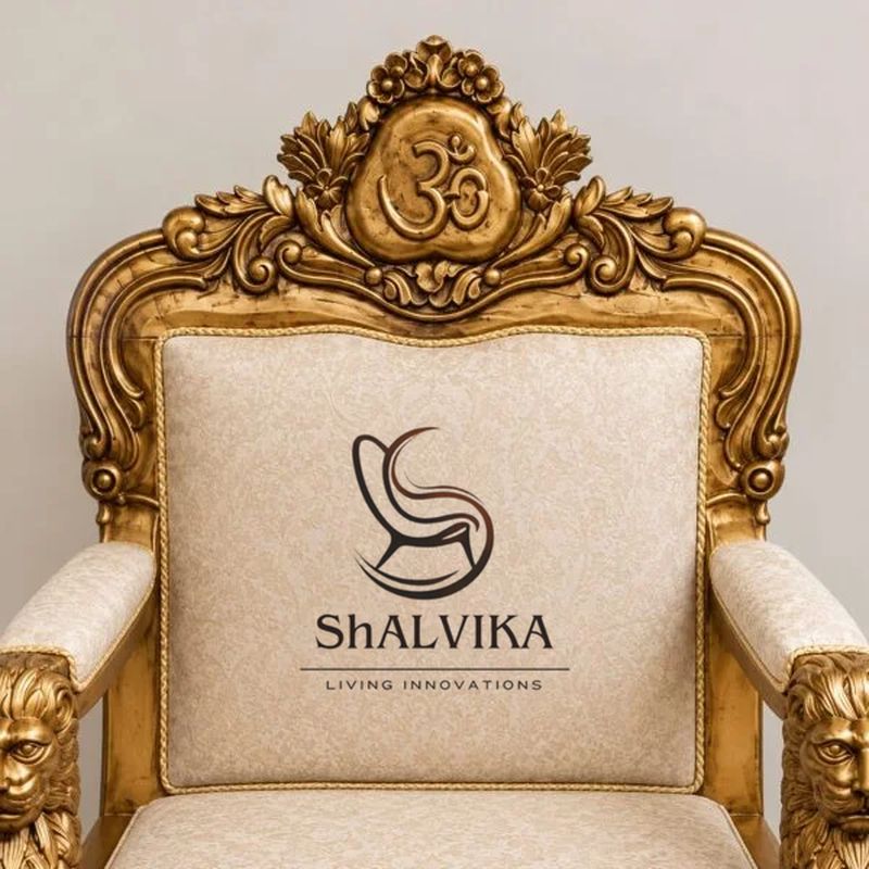 Wooden Guruji Chair for Dharmacharya Ji view