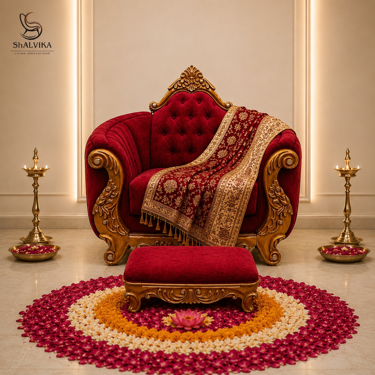 Wooden Guruji Gaddi (Chair) For Guruji Satsang