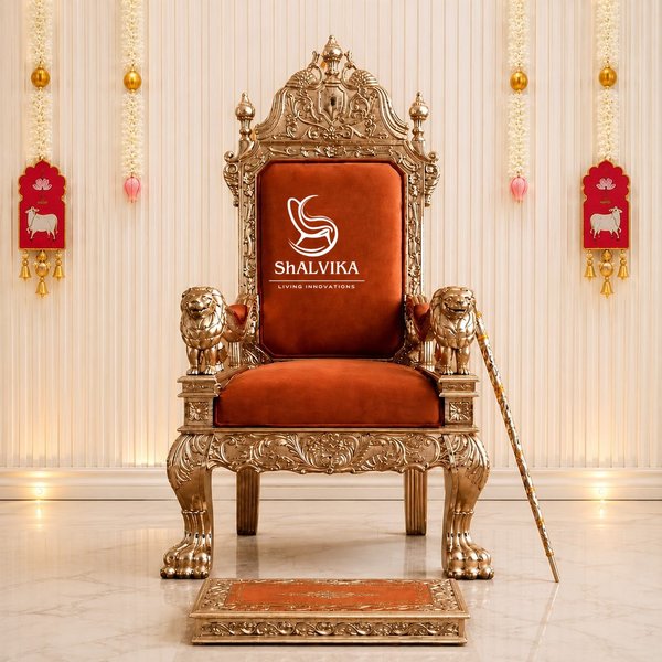 Wooden Royal Maharaja Style Guruji Chair 